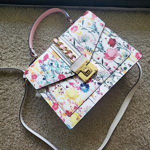 Aldo White Floral Purse